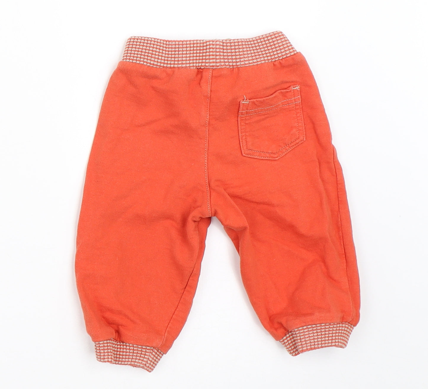 TU Boys Orange   Jogger Trousers Size 6-9 Months