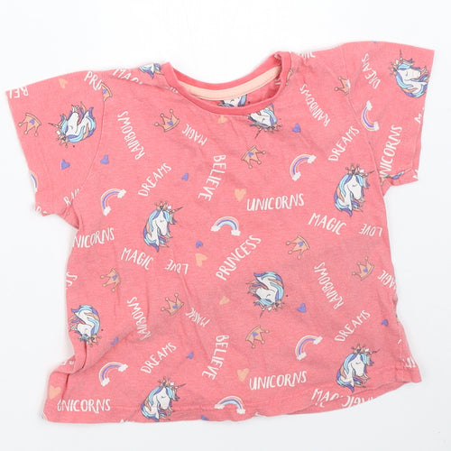 Studio Girls Pink   Basic T-Shirt Size 5-6 Years