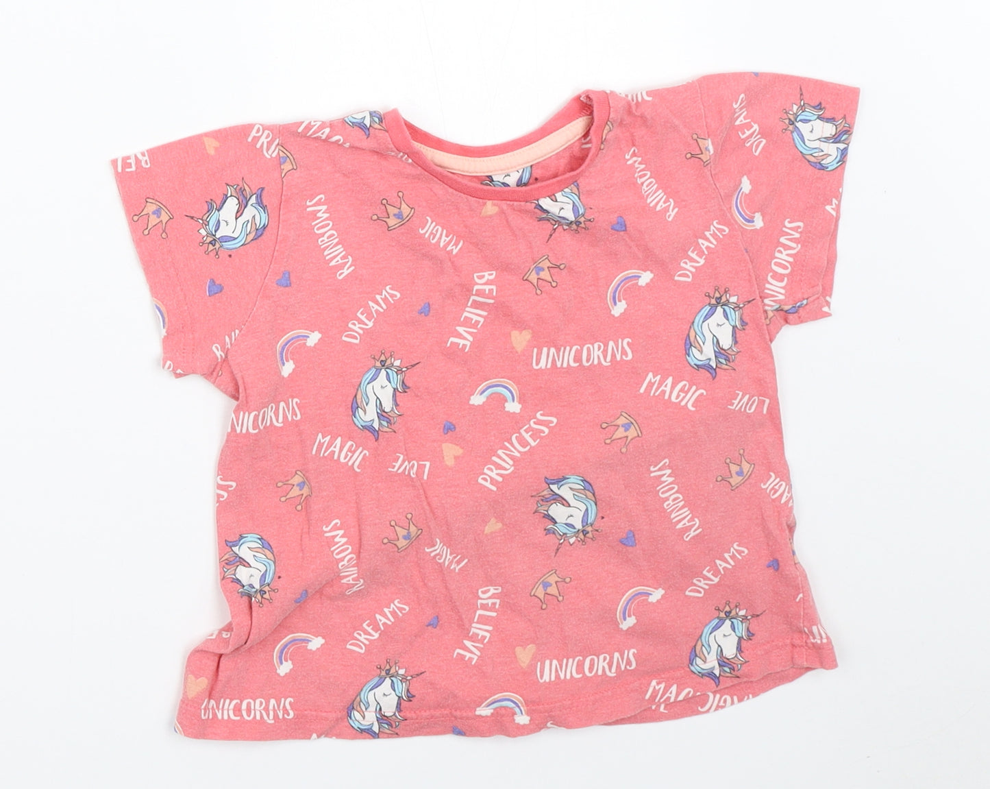 Studio Girls Pink   Basic T-Shirt Size 5-6 Years