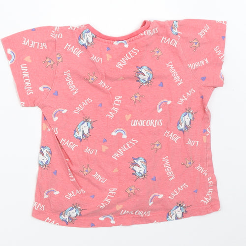 Studio Girls Pink   Basic T-Shirt Size 5-6 Years