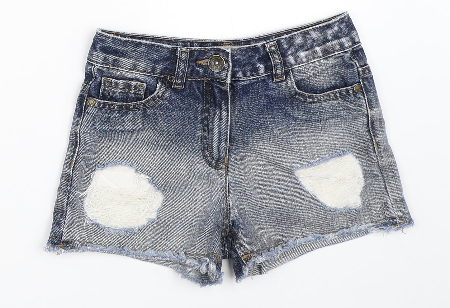 NEXT Girls Blue  Denim Hot Pants Shorts Size 7 Years