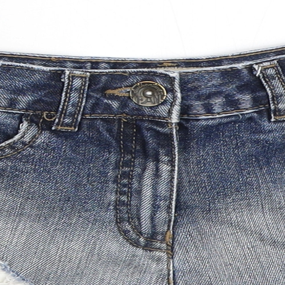 NEXT Girls Blue  Denim Hot Pants Shorts Size 7 Years