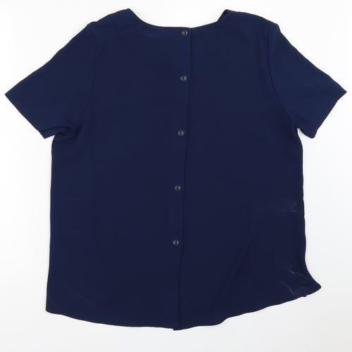 Nutmeg Womens Blue   Basic Blouse Size 14