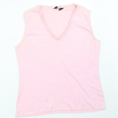 Casual Club Womens Pink   Basic Tank Size 16