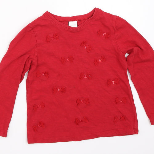 NEXT Girls Red   Basic T-Shirt Size 3-4 Years
