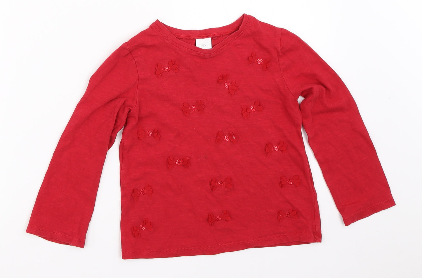 NEXT Girls Red   Basic T-Shirt Size 3-4 Years