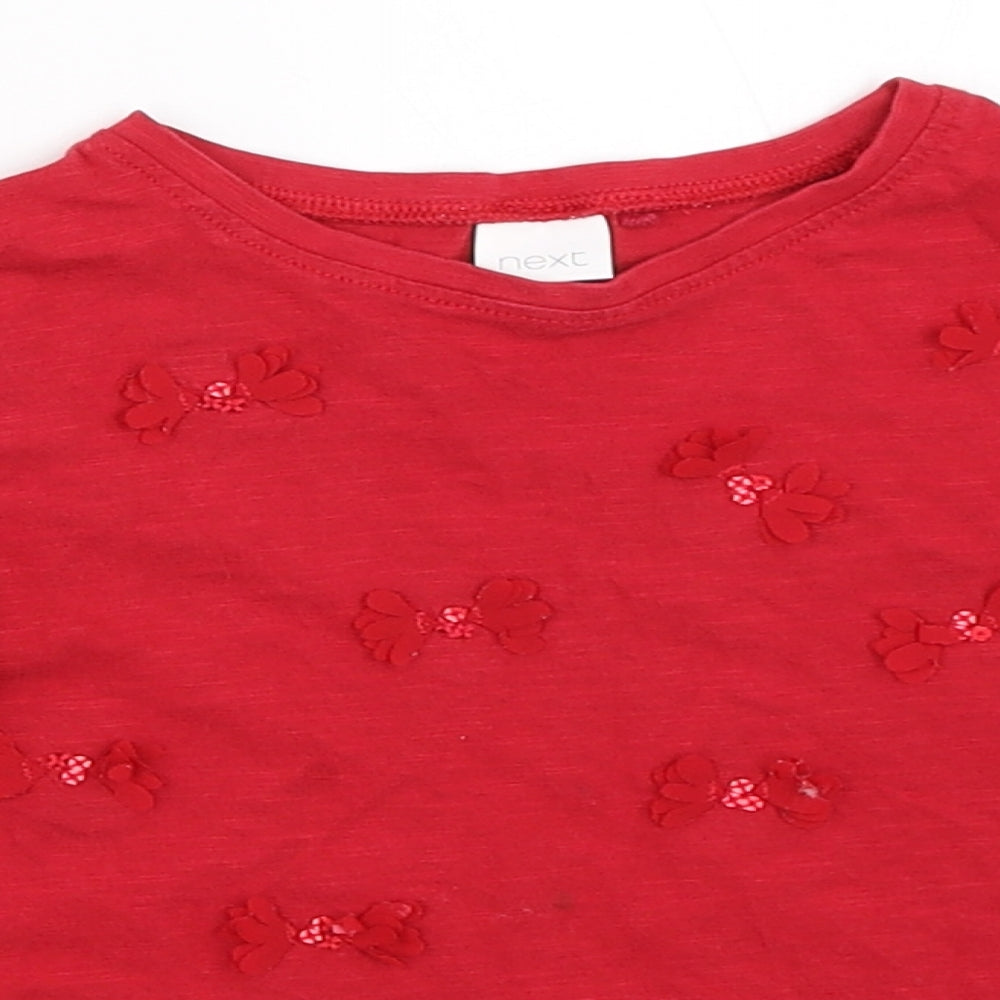 NEXT Girls Red   Basic T-Shirt Size 3-4 Years