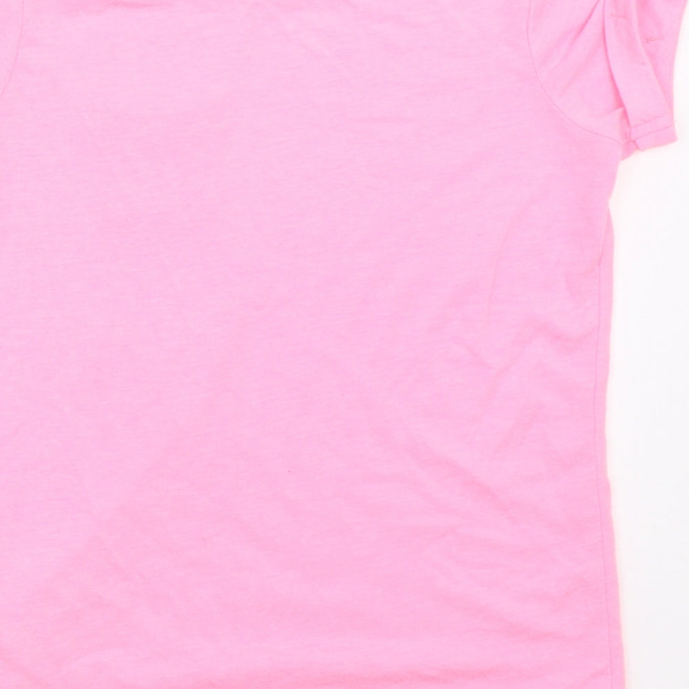 George Girls Pink   Basic T-Shirt Size 6-7 Years