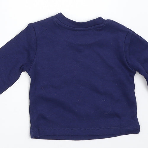 Very Boys Blue   Basic T-Shirt Size 0-3 Months  - christmas reindeer rudolph