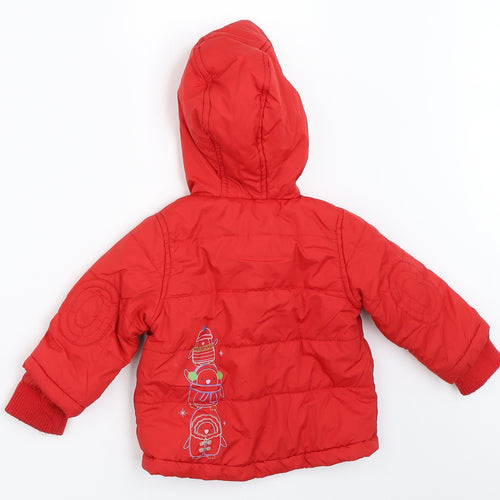 TU Boys Red   Basic Coat Coat Size 6-9 Months