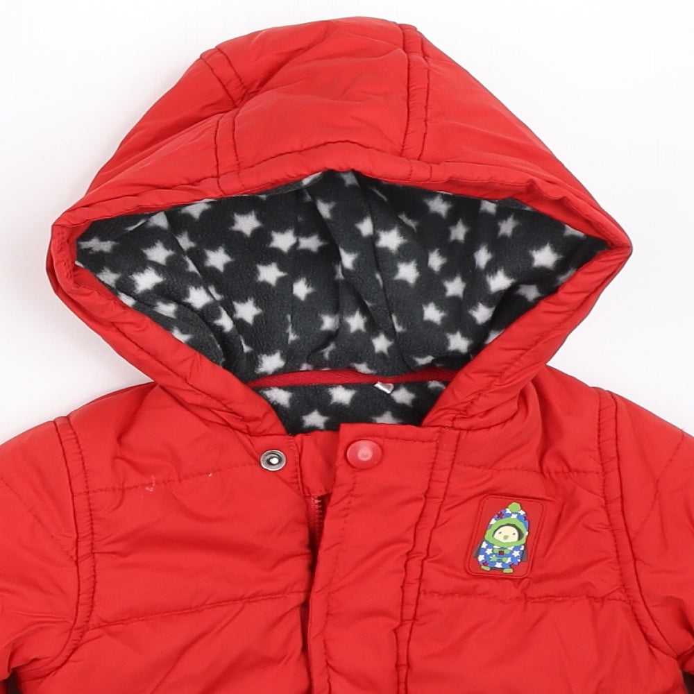 TU Boys Red   Basic Coat Coat Size 6-9 Months