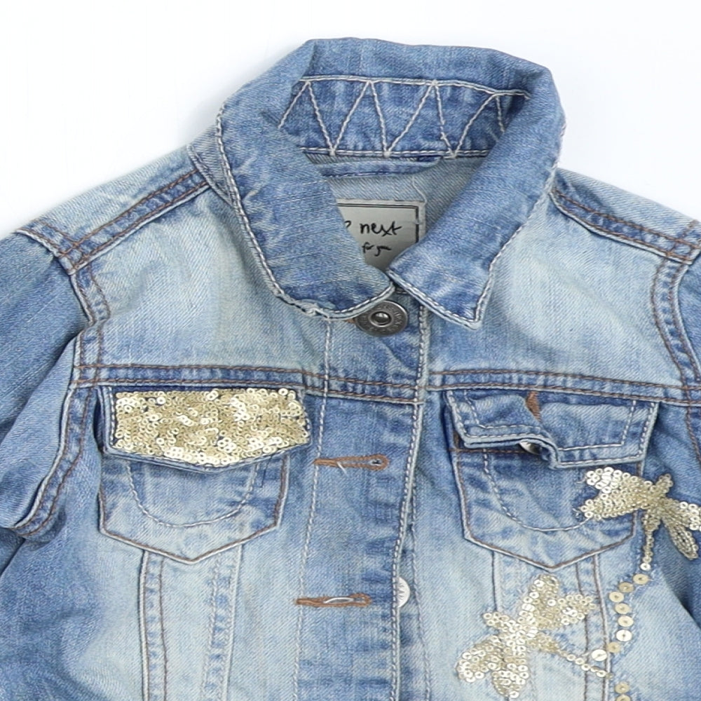 NEXT Girls Blue  Denim Jacket  Size 3-4 Years