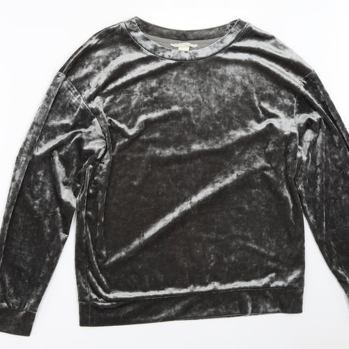 H&M Womens Grey   Pullover Sweatshirt Size S
