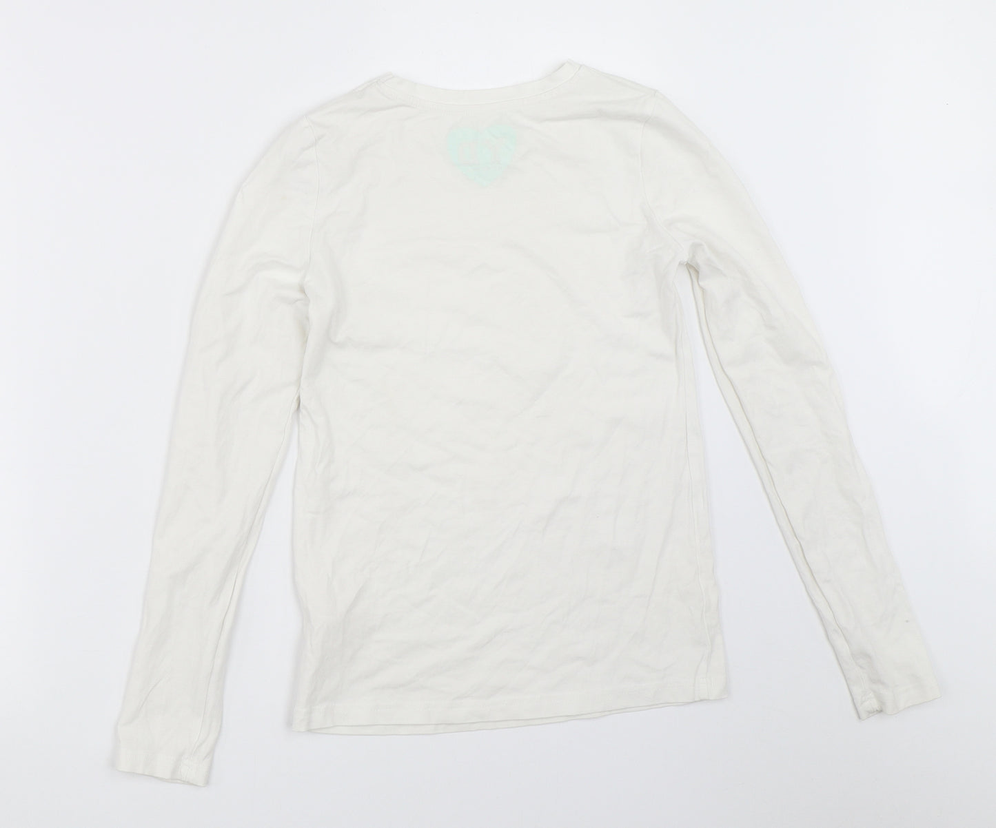 YD Girls White   Basic T-Shirt Size 12-13 Years