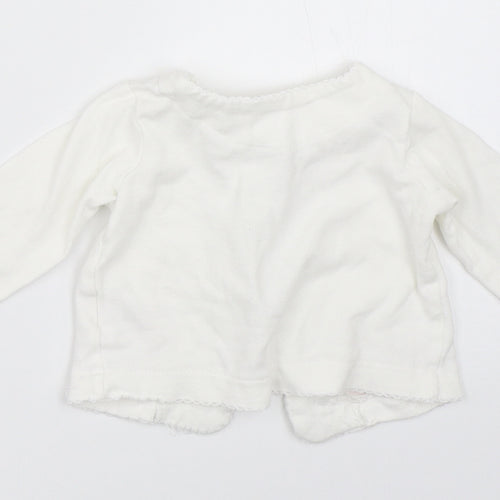 Sterling Baby Girls White   Cardigan Jumper Size 3-6 Months