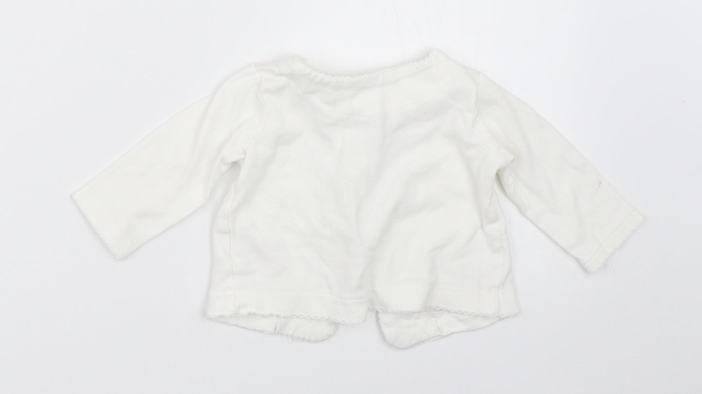 Sterling Baby Girls White   Cardigan Jumper Size 3-6 Months