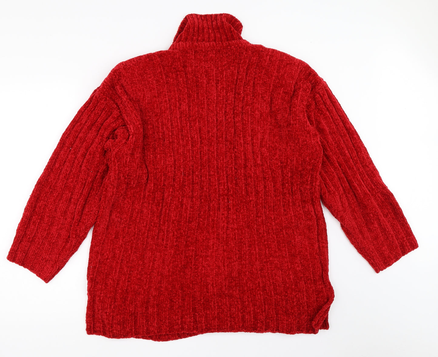 Vous Etes Womens Red   Cardigan Jumper One Size