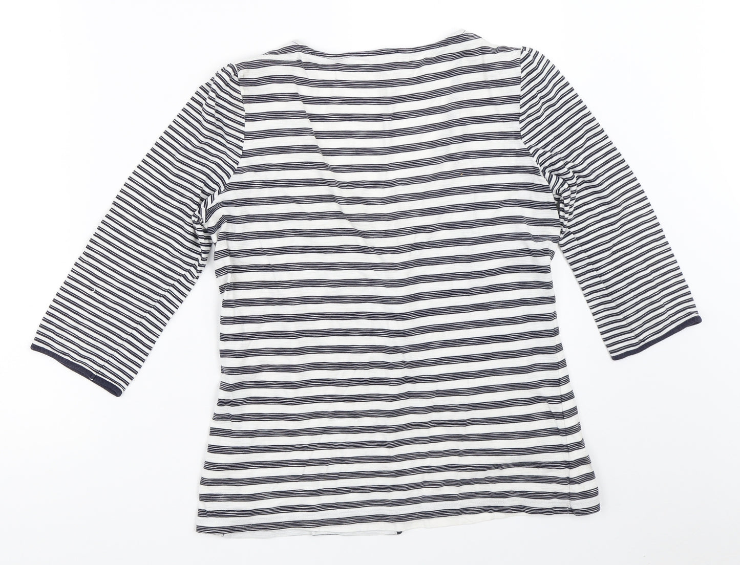 Per Una Womens Blue Striped  Cardigan Jumper Size 10