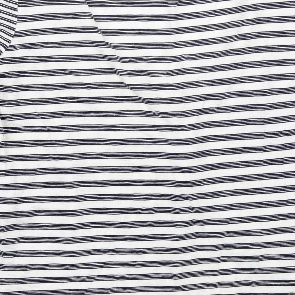 Per Una Womens Blue Striped  Cardigan Jumper Size 10