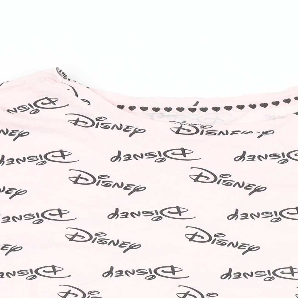 Love to lounge  Womens Pink Solid  Top Pyjama Top Size L  - Disney