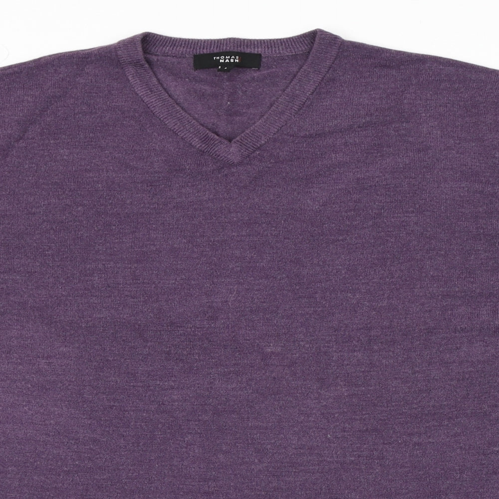 Thomas Nash Mens Purple   Pullover Jumper Size L
