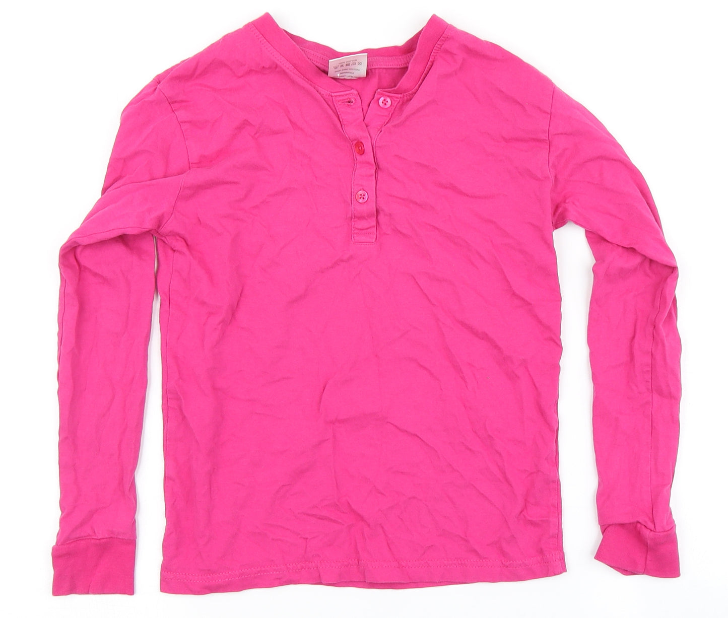 The Pyjama Factory Girls Pink Solid  Top Pyjama Top Size 7-8 Years