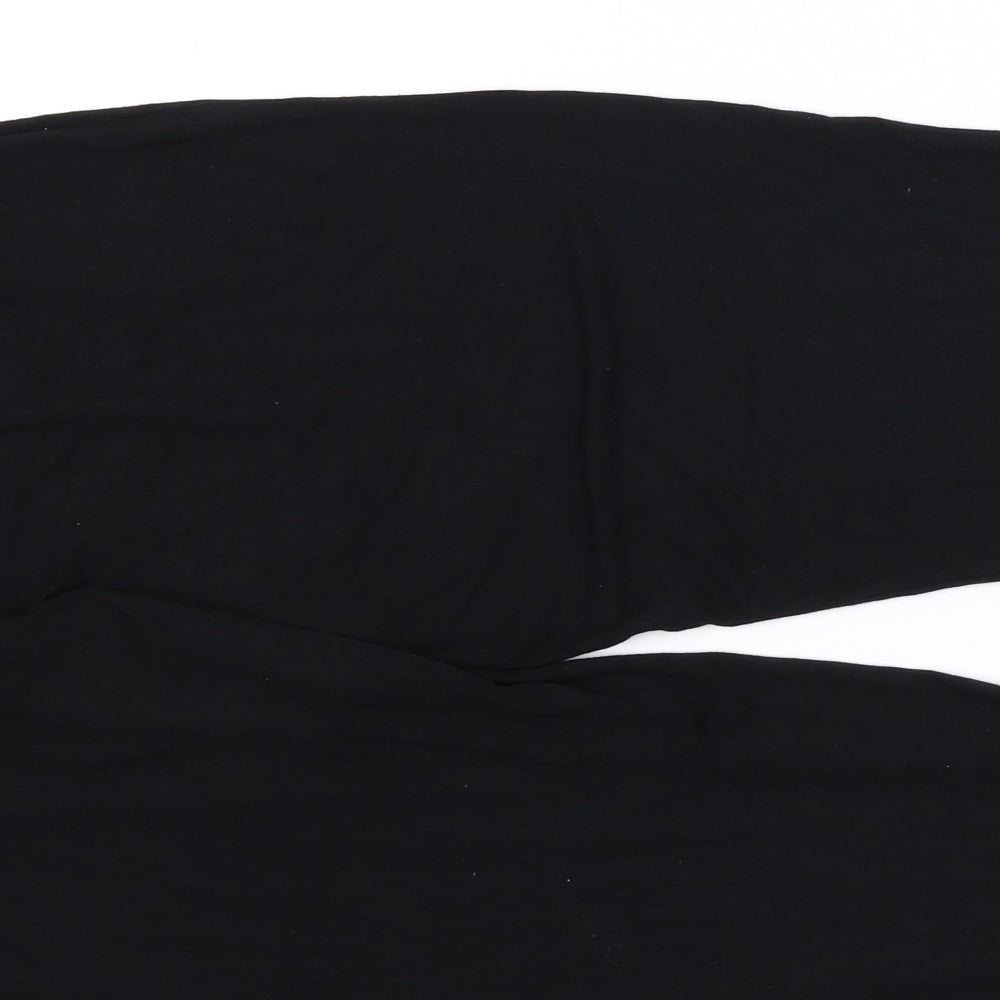 NEXT Womens Black Solid  Top Pyjama Pants Size 16