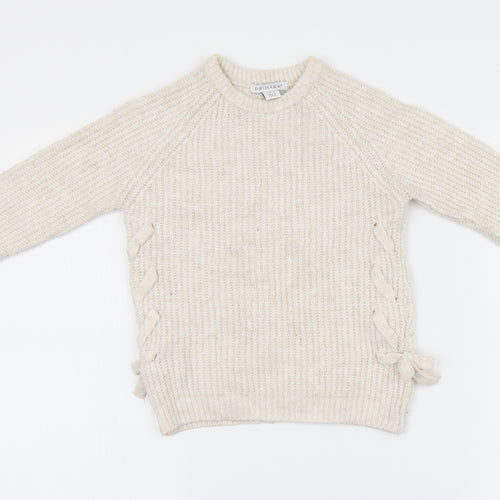 Primark Girls Ivory   Pullover Jumper Size 7-8 Years
