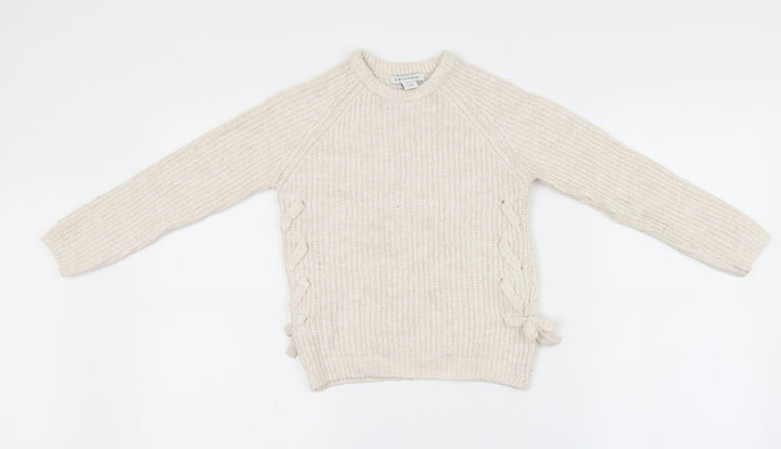 Primark Girls Ivory   Pullover Jumper Size 7-8 Years