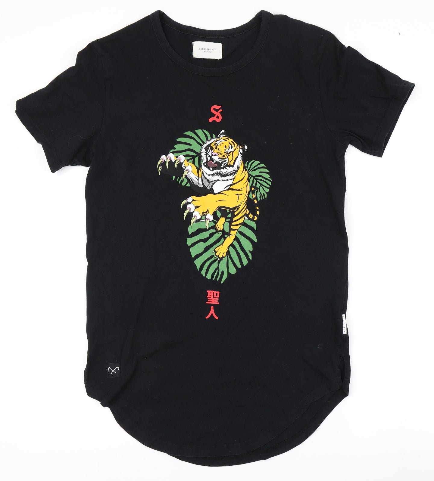 Saint Morta Mens Black    T-Shirt Size M