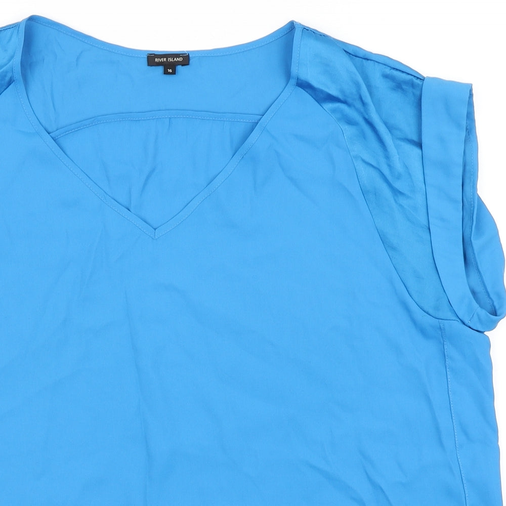 River Island Womens Blue   Basic Blouse Size 16