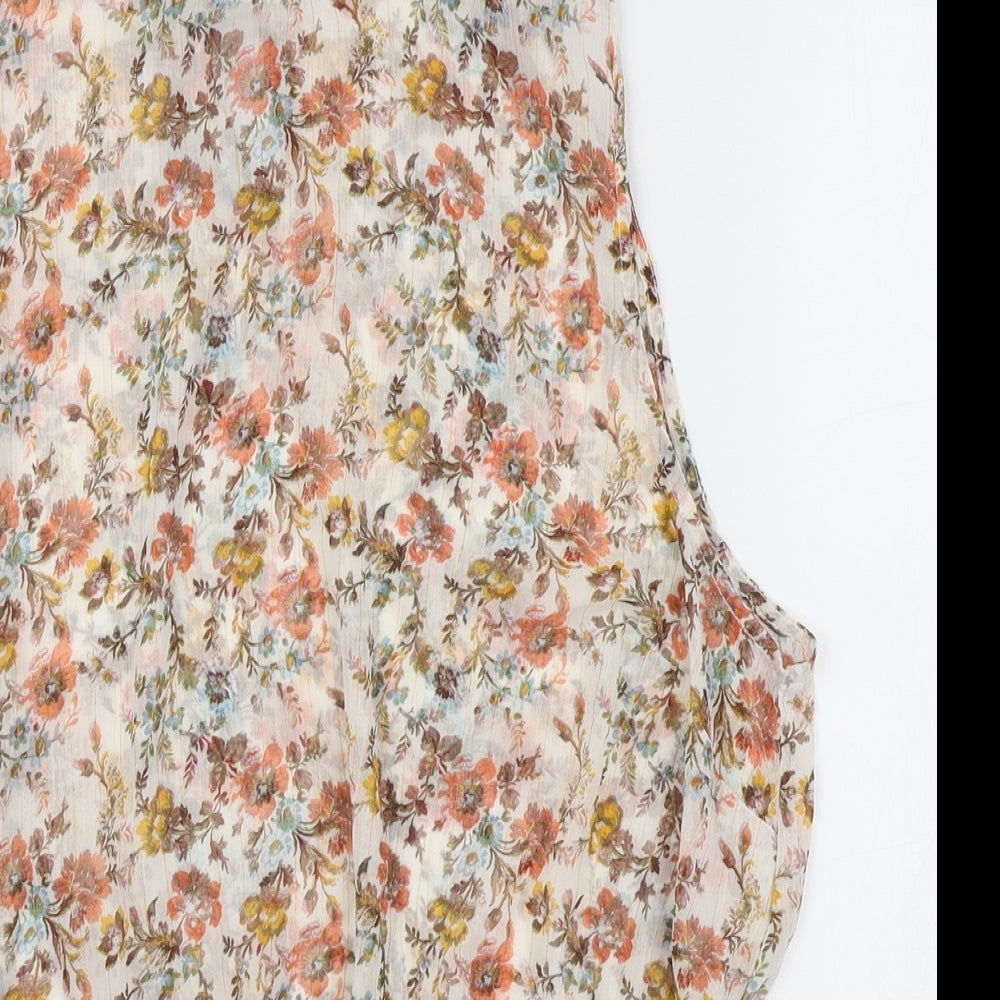 New Look Womens Multicoloured Floral  Basic Blouse Size 16