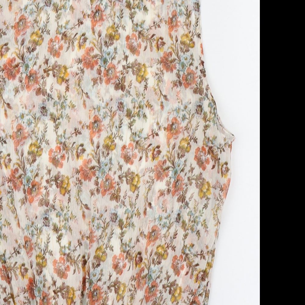 New Look Womens Multicoloured Floral  Basic Blouse Size 16