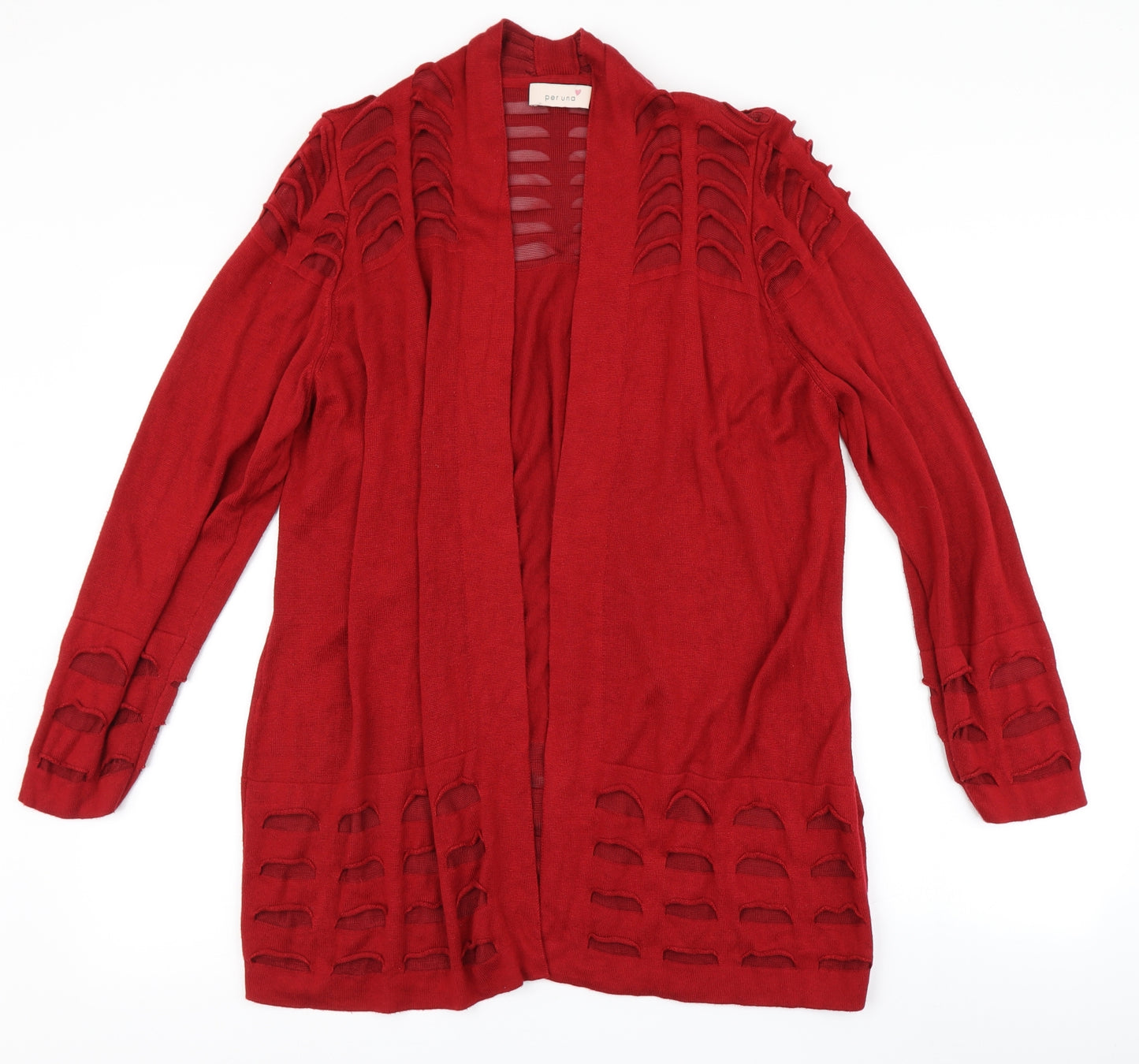 Marks and Spencer Womens Red   Cardigan Jumper Size 16