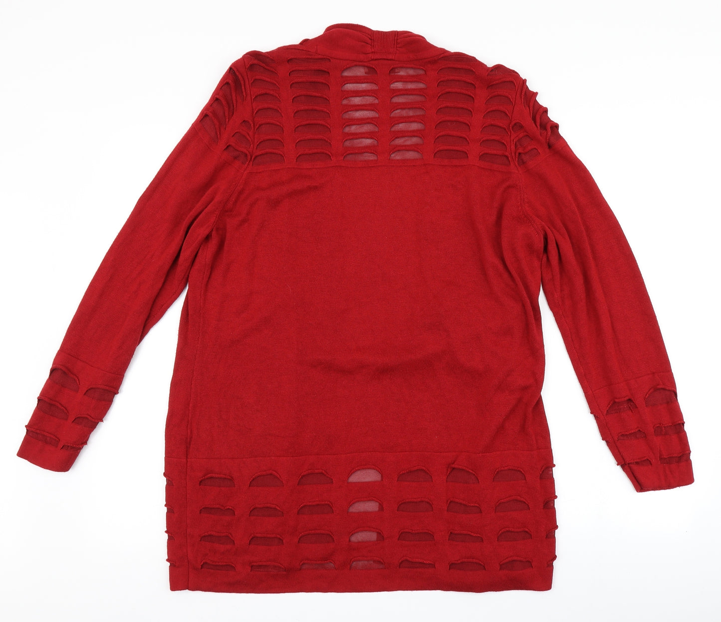 Marks and Spencer Womens Red   Cardigan Jumper Size 16