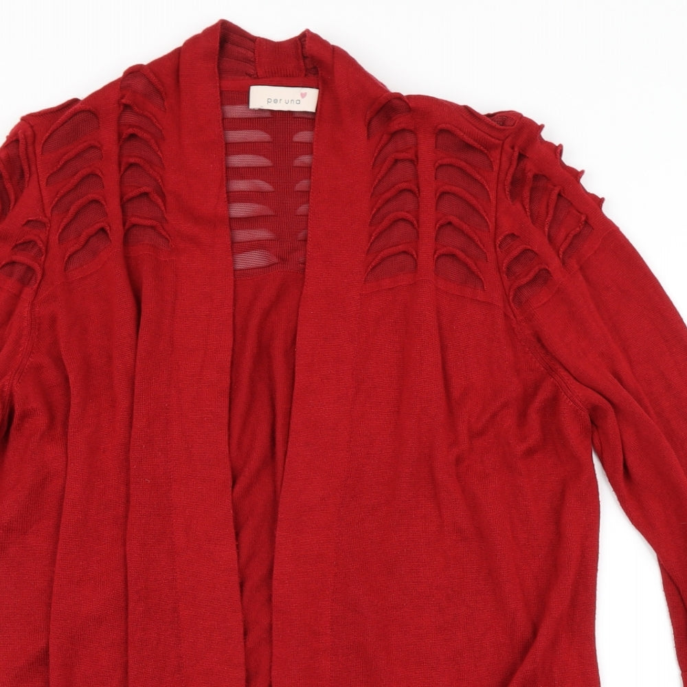 Marks and Spencer Womens Red   Cardigan Jumper Size 16