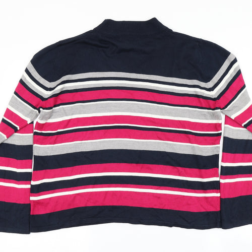 BM collection Womens Multicoloured Striped  Pullover Jumper Size M