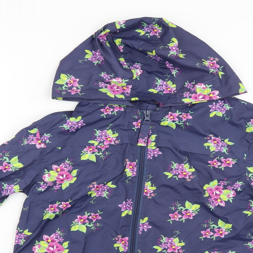 yd Girls Multicoloured Flecked  Rain Coat Coat Size 11-12 Years