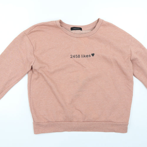 Atmosphere Womens Pink Geometric  Pullover Jumper Size 12