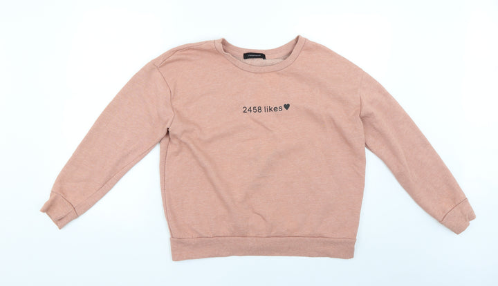 Atmosphere Womens Pink Geometric  Pullover Jumper Size 12