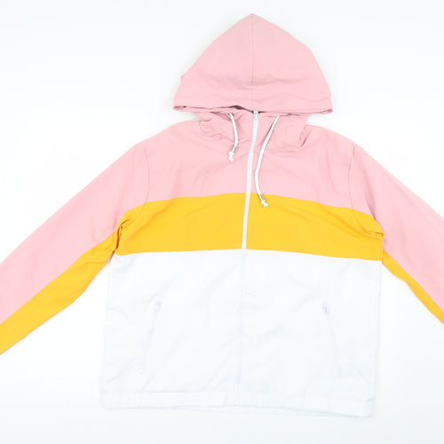 Boohoo Womens Multicoloured Striped  Rain Coat Coat Size XS
