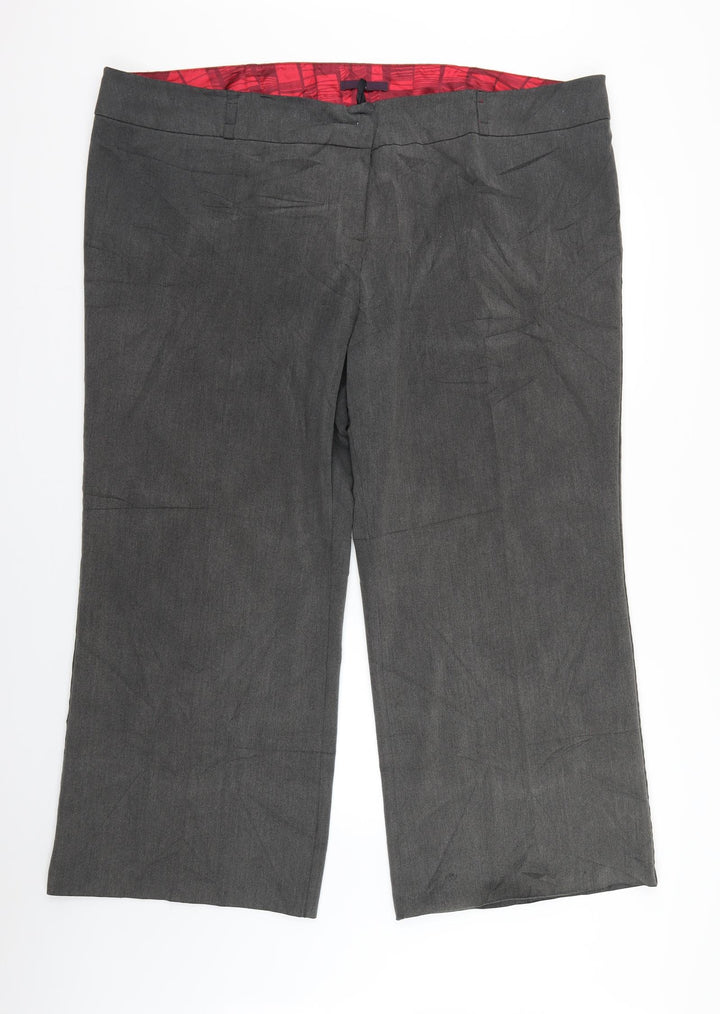 Evans Womens Grey Trousers Size 20 L26 in