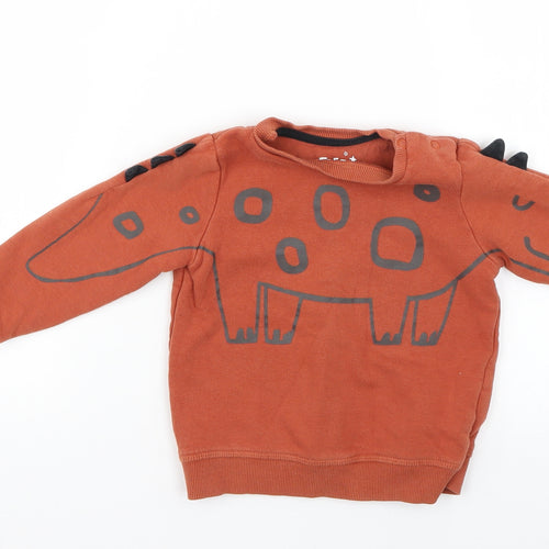 F&F Baby Orange Geometric  Pullover Jumper Size 12-18 Months