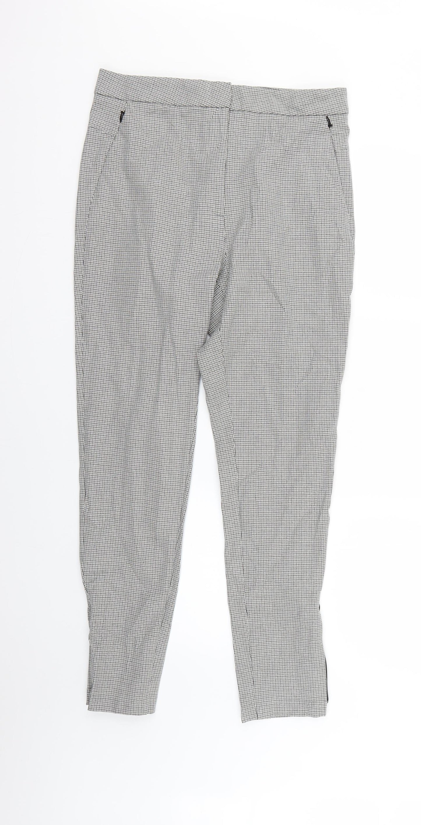 Marks and Spencer Womens Multicoloured Check  Trousers  Size 12 L27 in