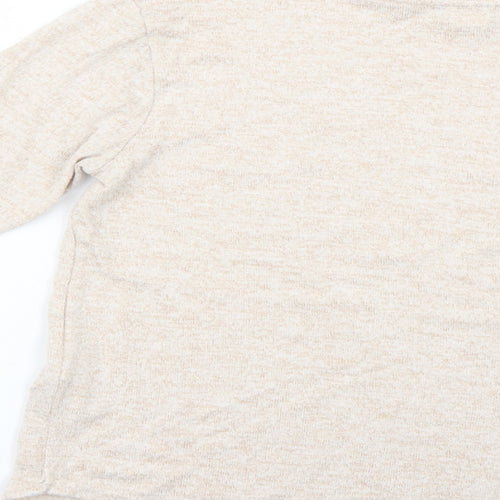 Primark Girls Beige Geometric  Basic T-Shirt Size 10-11 Years