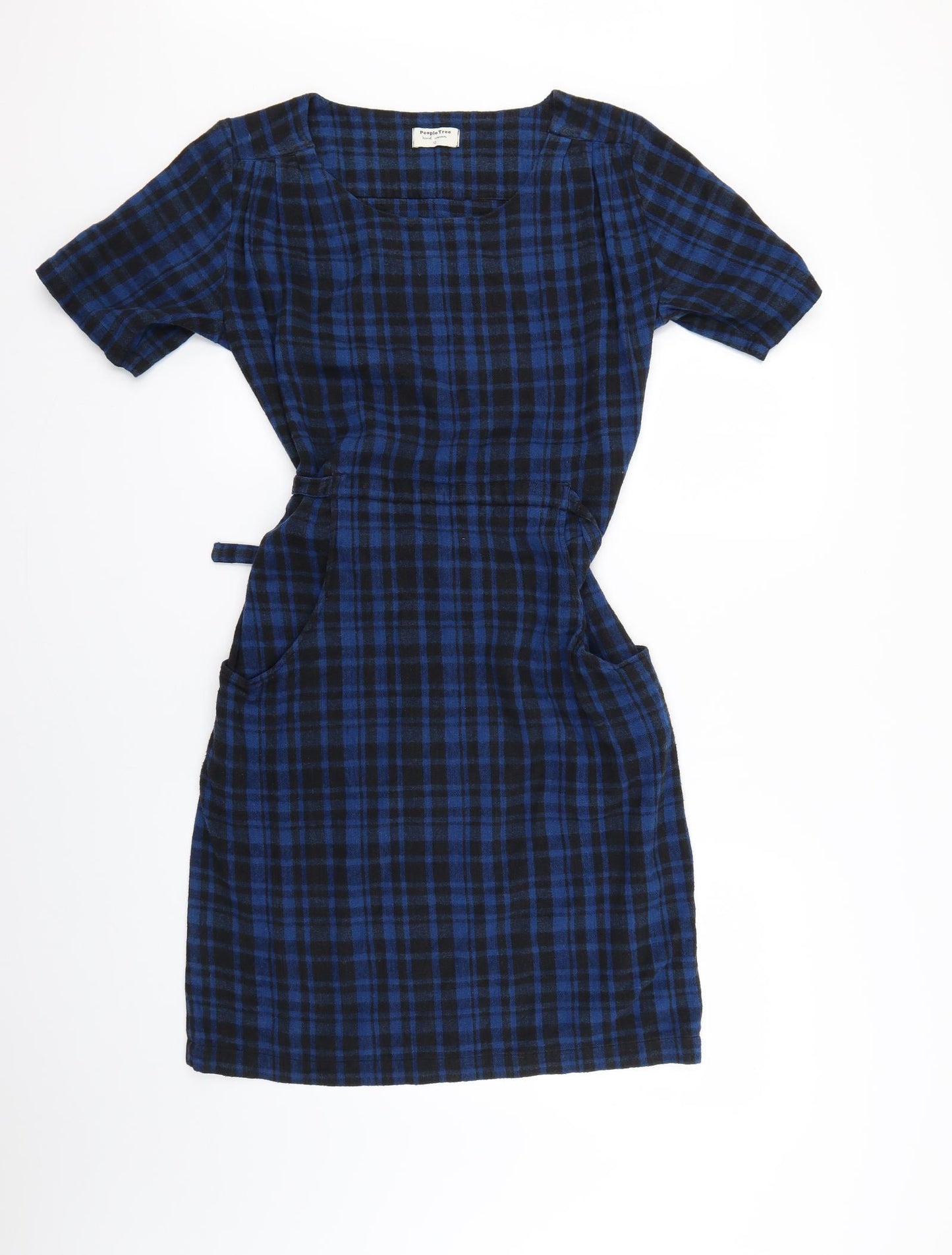 People Tree Womens Multicoloured Check  Skater Dress  Size 12