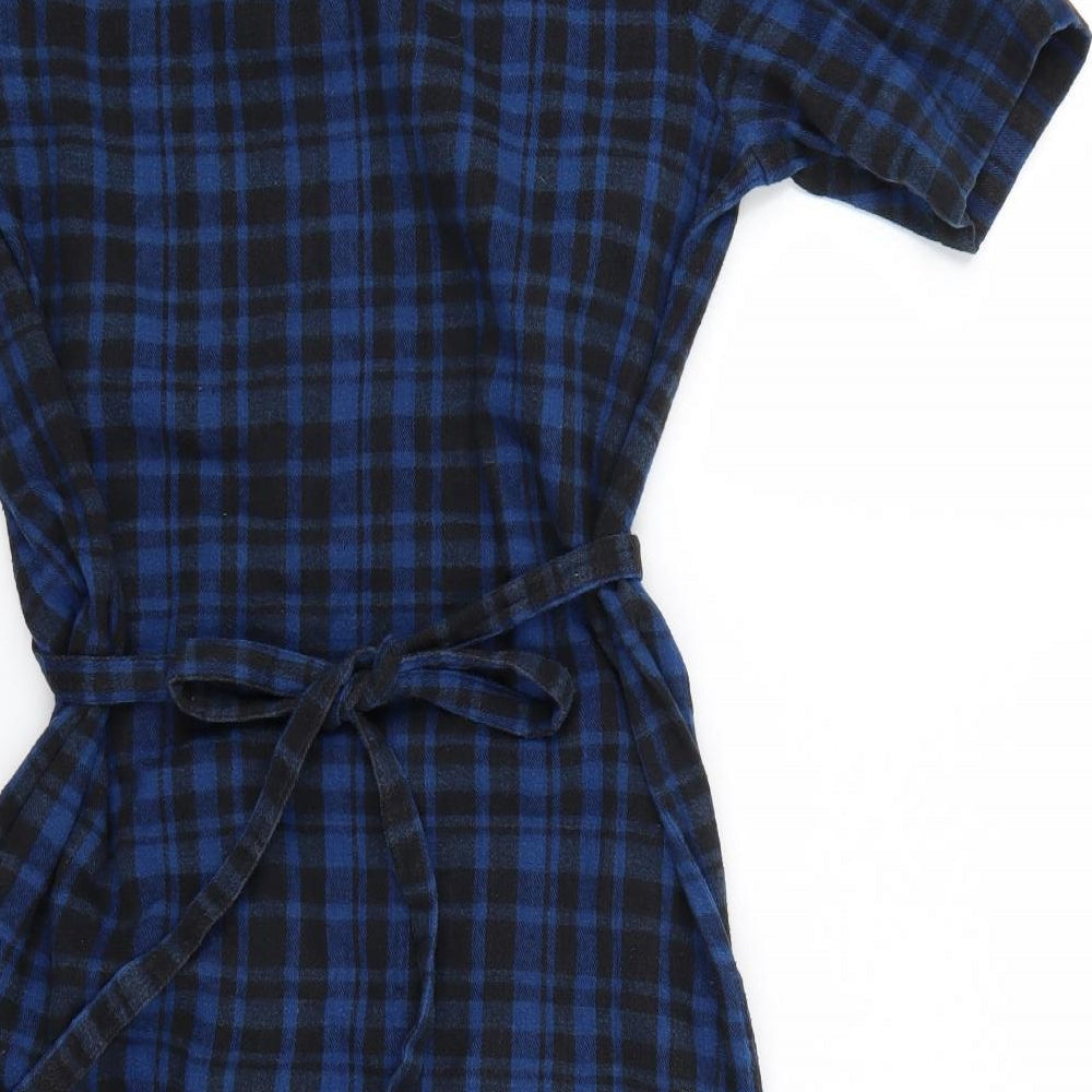 People Tree Womens Multicoloured Check  Skater Dress  Size 12