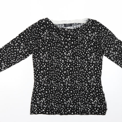 Papaya Womens Black Polka Dot  Pullover Jumper Size 8