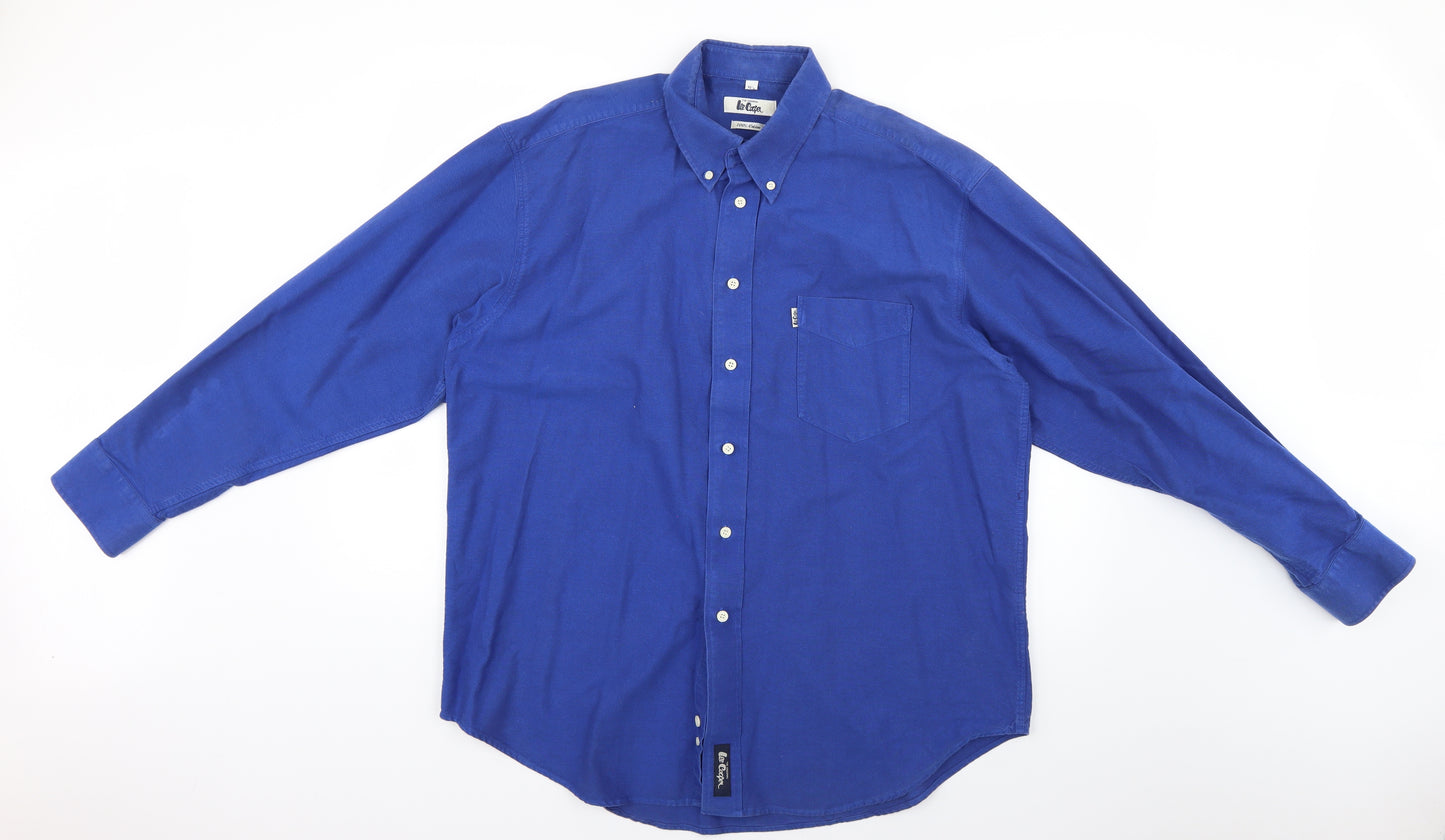 Lee Cooper Mens Blue    Dress Shirt Size 16.5