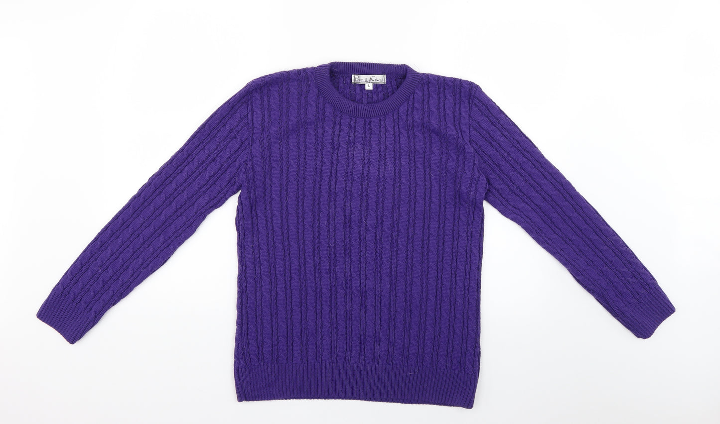 pure & natural Womens Purple   Pullover Jumper Size L